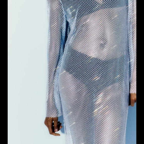 Zara sheer rhinestone dress - Picture 8 of 12